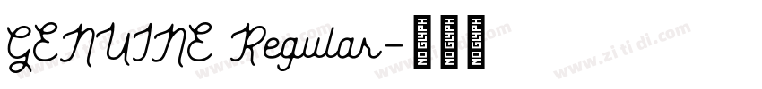 GENUINE Regular字体转换